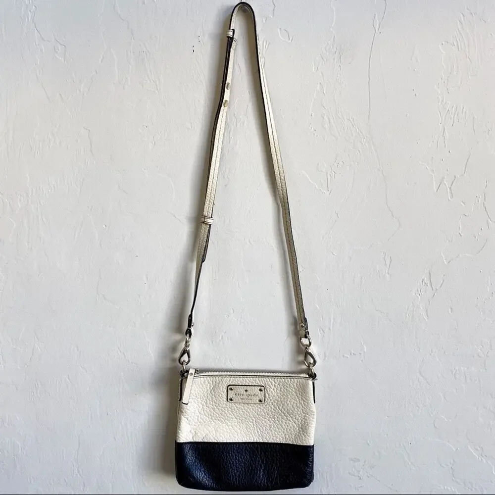 Kate Spade‎ Grove Court Black Ivory Colorblock Crossbody Bag